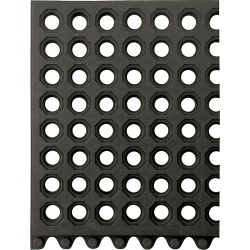 Tapis 24/Seven, Caoutchouc, 3' la c, 3' lo, 5/8" &eacute;paisseur, Noir Infinity Industrial Services Inc.