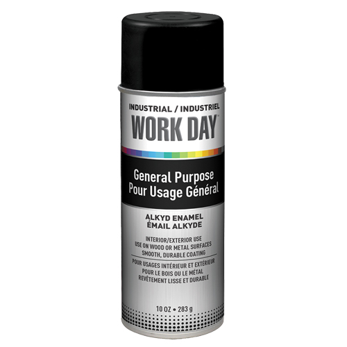 Industrial Work Day Paint, Black, Very Flat, 10 oz., Aerosol Can Infinity Industrial Services Inc.