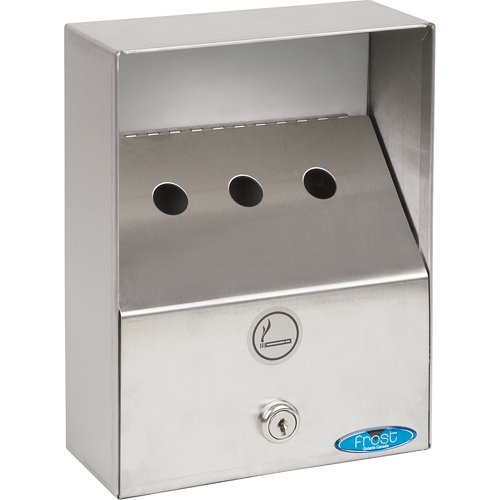 Smoking Receptacles, Wall-Mount, Stainless Steel, 1 Litres Capacity, 9" Height Infinity Industrial Services Inc.