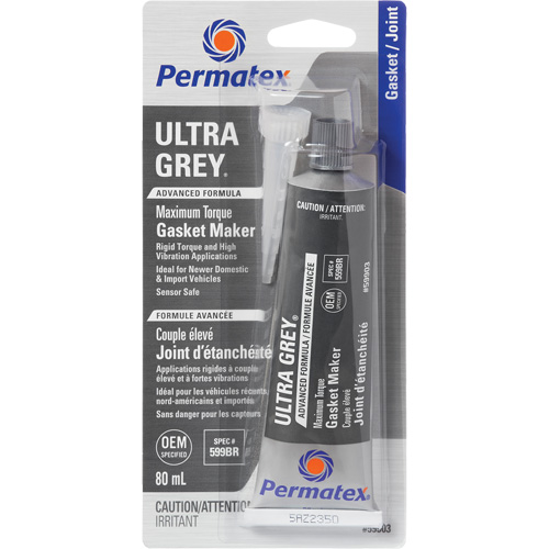 Ultra Grey&reg; Gasket Maker, Tube, 80 ml, -54°C - 260°C/-65°F - 500°F Infinity Industrial Services Inc.