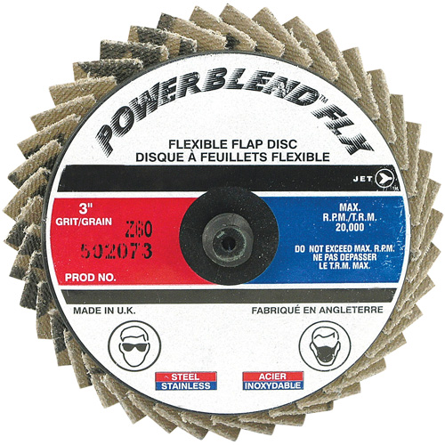 Powerblend FLX Roll-On Flap Disc, 3" x 60 Grit, Zirconia Alumina Infinity Industrial Services Inc.