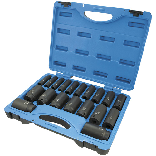 PS1912D 6-Point SAE Socket Set, 19 Pcs, Impact, 1/2" Drive Size, Deep Infinity Industrial Services Inc.