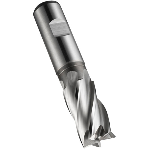 Weldon Shank End Mill, 16 mm Dia., 92 mm L, 4 Flutes, 16 mm Shank, High Speed Cobalt Infinity Industrial Services Inc.