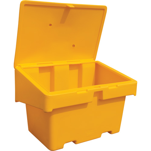 Salt Sand Container SOS, With Hasp, 48" x 33" x 34", 18.5 cu. Ft., Yellow Infinity Industrial Services Inc.