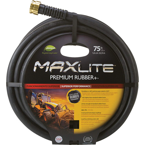 Boyaux pour usage commercial, Caoutchouc, 5/8" dia x 75' Infinity Industrial Services Inc.
