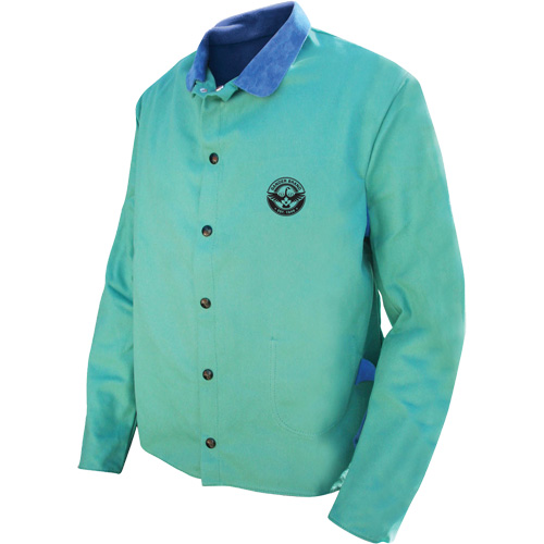 Veste de soudage Gander Brand Banox FR, Coton/Cuir, 2T-Grand, Vert Infinity Industrial Services Inc.
