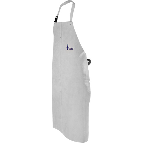 Leather Welding Apron, Bib, 52" L, Pearl Grey Infinity Industrial Services Inc.