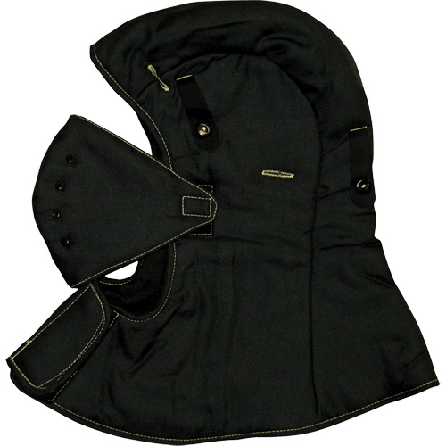 CarbonX&reg; FR Hardhat Liner with Face Mask, Black, Cotton/Jersey/Twill Infinity Industrial Services Inc.