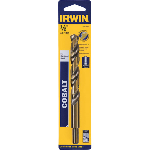 Heavy-Duty Jobber Drill Bit, High Speed Cobalt, 1/2", 6" L, 1-1/2" Flute, 135° Point Angle Infinity Industrial Services Inc.