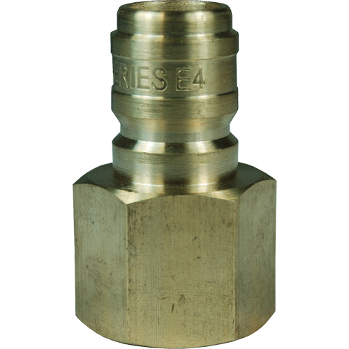 DQC E-Series Straight Through Interchange Plug, Brass, 1/8", Female NPTF, 2500 PSI Infinity Industrial Services Inc.