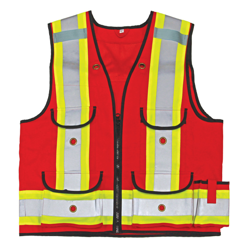 All-Trades 1000D&reg; Surveyor Safety Vest, Red, 2X-Large, Polyester Infinity Industrial Services Inc.