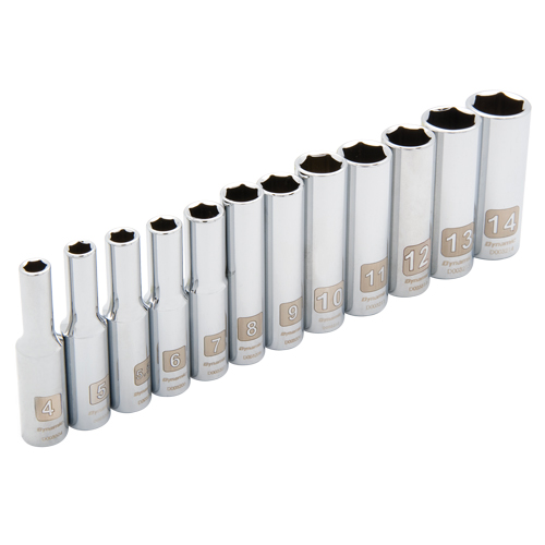 Jeu de douilles m&eacute;triques &agrave; 6 pans, 12 Mcx, Prise de 1/4", Profond Infinity Industrial Services Inc.