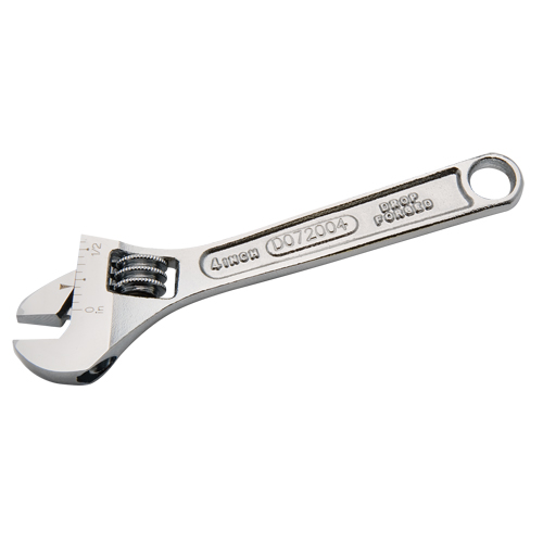 Adjustable Wrench, 4" L, 1/2" Max Width, Chrome Infinity Industrial Services Inc.