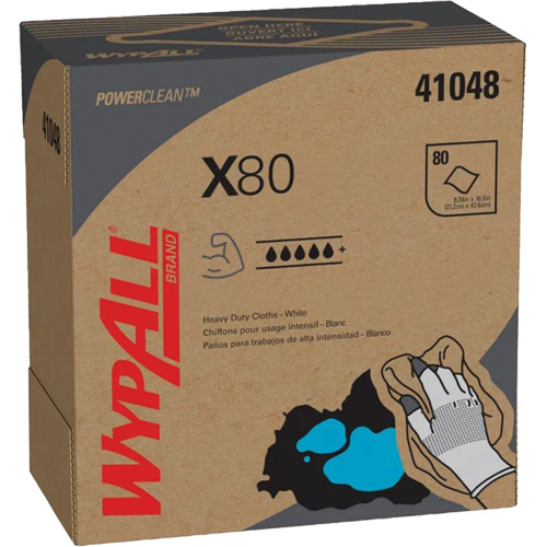 WypAll&reg; X80 Extended Use Cloths, Heavy-Duty, 16-4/5" L x 9" W Infinity Industrial Services Inc.
