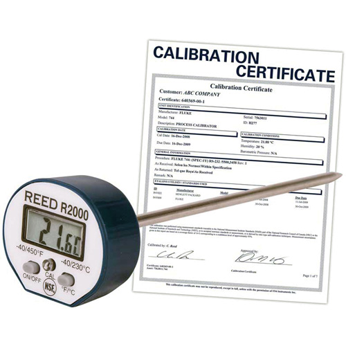 Thermometer with ISO Certificate, Contact, Digital, -40-450°F (-40-230°C) Infinity Industrial Services Inc.