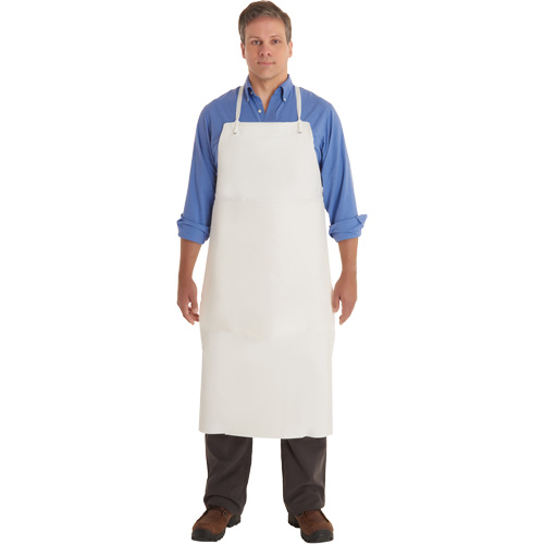 Tablier en PVC AlphaTec 56-101, PVC/Vinyle, Blanc, 33" la x 44" lo Infinity Industrial Services Inc.
