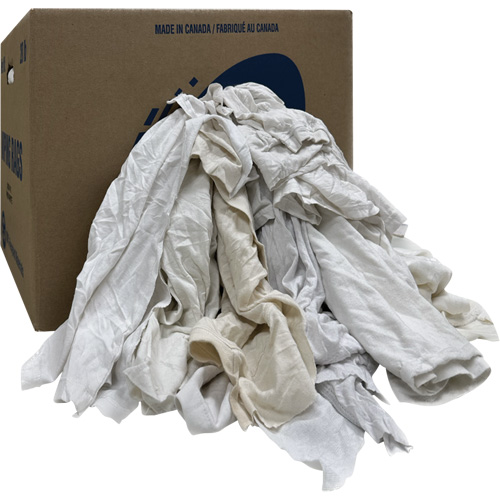 Wiper Rags Box, Ganzie, White, 20 lbs. Infinity Industrial Services Inc.