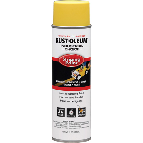 Peinture de traçage en a&eacute;rosol syst&egrave;me S1600 Industrial Choice applicable en position invers&eacute;e, Jaune, 18 oz, Canette a&eacute;rosol Infinity Industrial Services Inc.