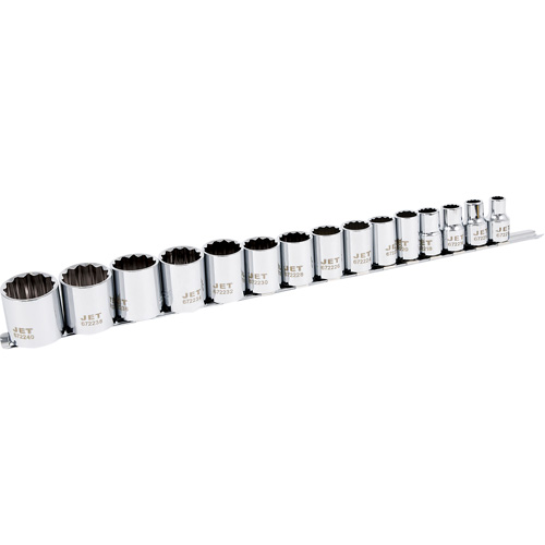 SS1215-12 12-Point SAE Socket Set, 15 Pcs, 1/2" Drive Size Infinity Industrial Services Inc.