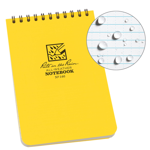 Carnet de notes de poche &agrave; spirale, Couverture souple, Jaune, 100 Pages, 4" , 6"  Infinity Industrial Services Inc.