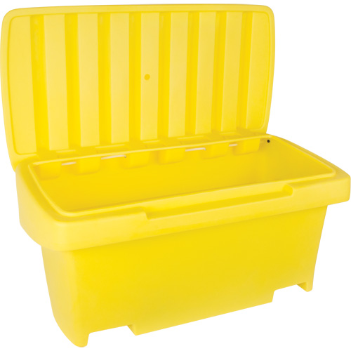 Heavy-Duty Outdoor Salt and Sand Storage Container, 24" x 48" x 24", 10 cu. Ft., Yellow Infinity Industrial Services Inc.