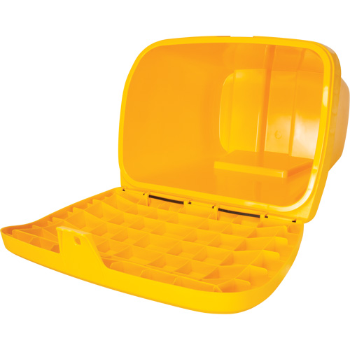 Salt & Sand Storage Bins, With Hasp, 21" x 27" x 26", 4.24 cu. ft., Yellow Infinity Industrial Services Inc.