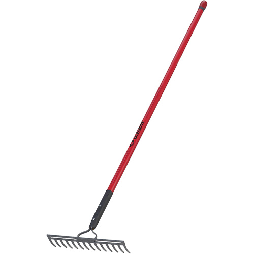 Level Rake, Fibreglass Handle, 14" W, Forged Steel Blade, 14 Tines Infinity Industrial Services Inc.
