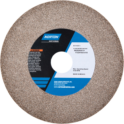 Bench Grinding Wheels - Gemini, 6" x 1/2", 1" Arbor, Aluminum Oxide Infinity Industrial Services Inc.
