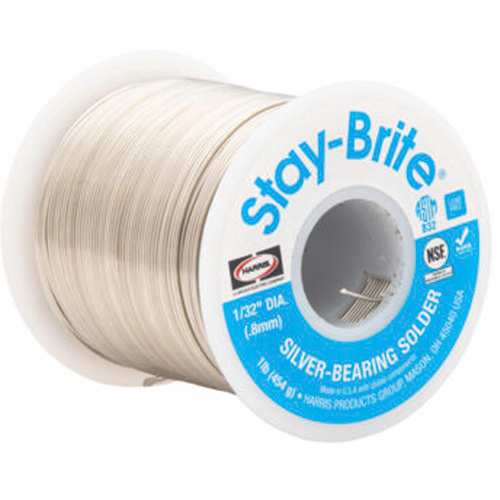 M&eacute;taux d'apport Stay-Brite, Sans plomb, 96 % d'&eacute;tain, 4 % d'argent, &acirc;me Plein, dia. 0,125" Infinity Industrial Services Inc.
