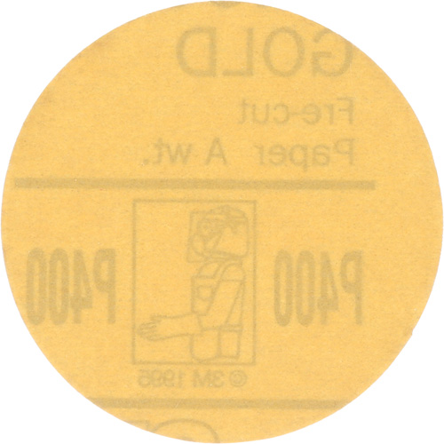 Disque dor&eacute; Hookit, dia 3", Grain P400, Oxyde d'aluminium, Poids C Infinity Industrial Services Inc.