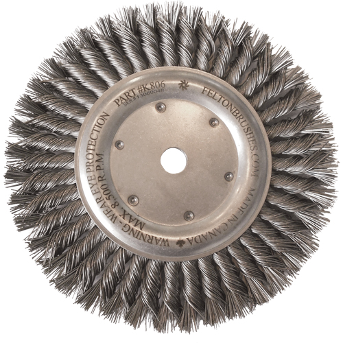 Wire Wheel Brushes, 8" Dia., 0.014" Fill, 5/8"-11 Arbor, Steel Infinity Industrial Services Inc.
