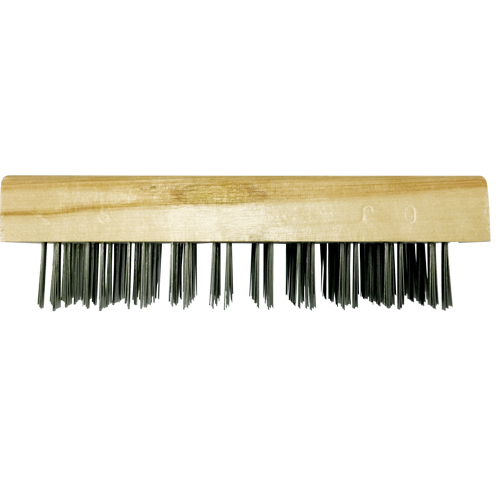 Brosses bloc de boucher &agrave; fils plats, Fil en acier plat, 5 x 10 rangs de fils, Longueur 7-5/8" Infinity Industrial Services Inc.