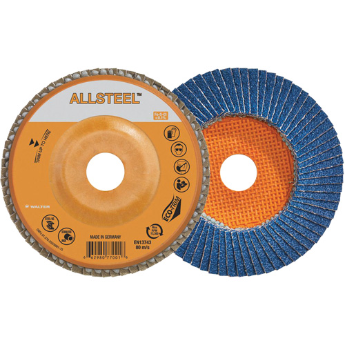 AllSteel Flap Disc, 4-1/2" x 7/8", Type 27, 120 Grit, Zirconia Alumina Infinity Industrial Services Inc.
