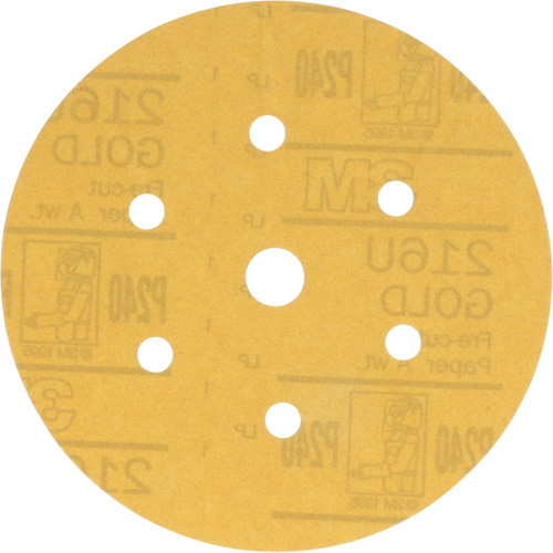 Hookit Dust-Free Sanding Disc, 6" Dia., P240 Grit, Aluminum Oxide, A-Weight Infinity Industrial Services Inc.