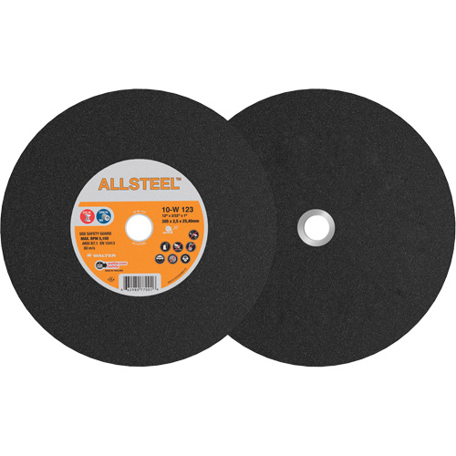 Meule pour scie &agrave; tronçonner AllSteel, 12" x 7/64", Arbre de 1", Type 1, Oxyde d'aluminium, 5100 Tr/min Infinity Industrial Services Inc.