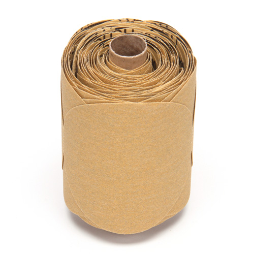 Stikit Gold Paper Disc Roll, 5" Dia., P220 Grit, Aluminum Oxide Infinity Industrial Services Inc.