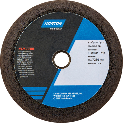 Gemini&reg; Non-Reinforced Portable Snagging Wheel Infinity Industrial Services Inc.