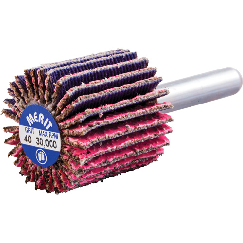 Shank Mounted Mini Flap Wheel, Ceramic Alumina, 40 Grit, 1" x 1" x 1/4" Infinity Industrial Services Inc.