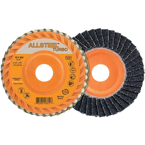 Turbo Flap Disc, 4-1/2" x 5/8"-11, 80 Grit, Zirconia Alumina Infinity Industrial Services Inc.