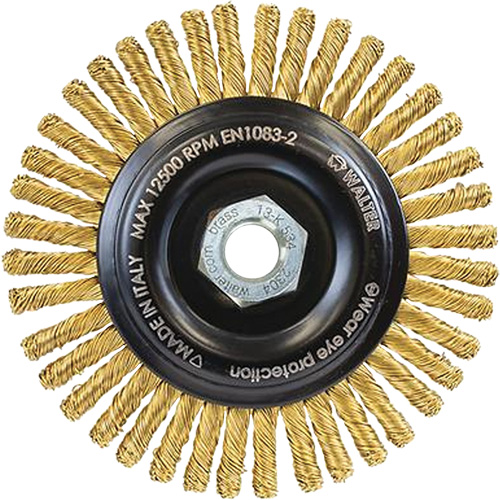 Brosse m&eacute;tallique &agrave; touret sans cr&eacute;ation d'&eacute;tincelles, 6" dia. x 5/8"-11 arbre Infinity Industrial Services Inc.