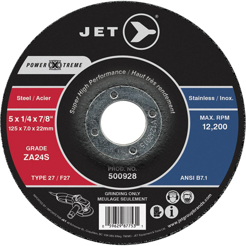 Meule Power-Xtreme ZA24S, 4-1/2" x 1/4", Arbre 7/8", Type 27 Infinity Industrial Services Inc.