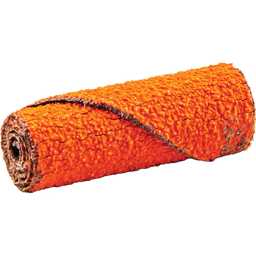 Cartouche de ruban abrasif en rouleau, 60 Grain, 1/2" dia., C&eacute;ramique d'alumine, 1-1/2" lo, 1/8" Dimension de l'arbre Infinity Industrial Services Inc.