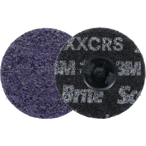 Meule robuste pour le conditionnement de pr&eacute;cision des surfaces Scotch-Brite Roloc, HD-DR, 3" dia., Grain 60+, C&eacute;ramique Infinity Industrial Services Inc.