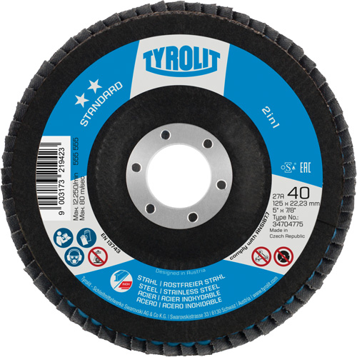 2-in-1 Flap Disc, 5" x Type 27A, 60 Grit Infinity Industrial Services Inc.