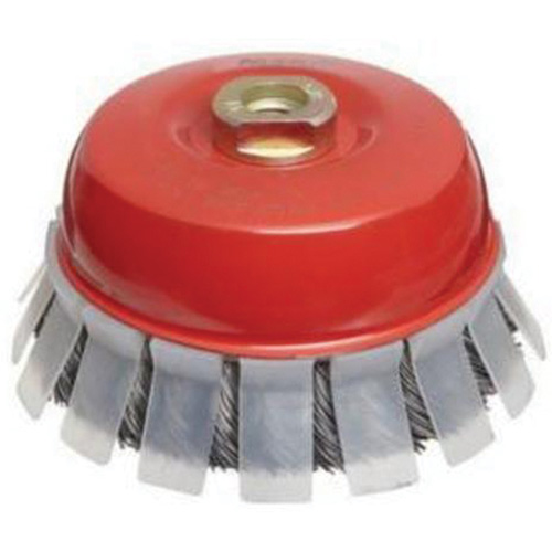 Knotted Wire Cup Brush with Protective Guard, 2-3/4" Dia. x 5/8"-11 Arbor Infinity Industrial Services Inc.