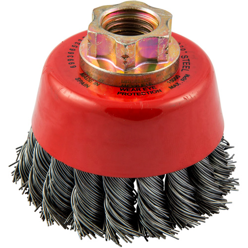 Knotted Wire Cup Brush, 2-3/4" Dia. x 5/8"-11 Arbor Infinity Industrial Services Inc.