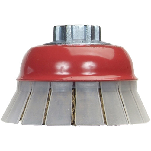 Brosse-boisseau en fil m&eacute;tallique serti avec grille de protection Infinity Industrial Services Inc.