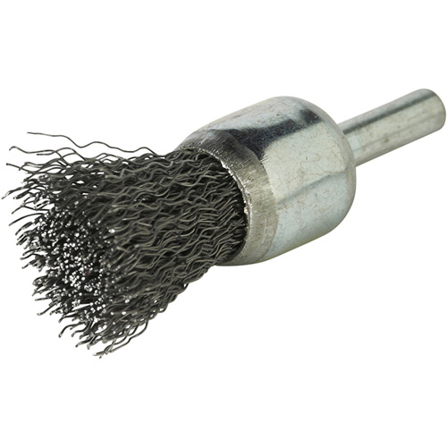 Brosse &agrave; fils cr&ecirc;p&eacute;s avec moyeu, 1", Fils 0,020", Tige 1/4" Infinity Industrial Services Inc.