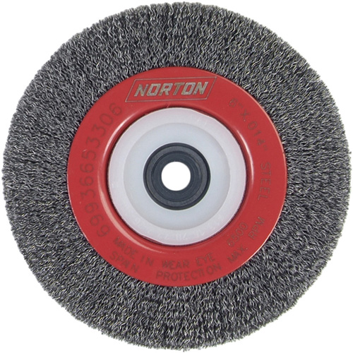 Roue d'&eacute;tabli sertie, 6" dia., Fils 0,014", Arbre 1/2"-2 Infinity Industrial Services Inc.