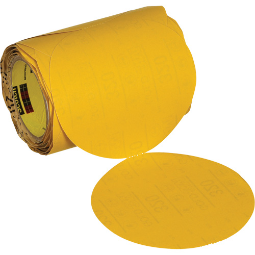 Disque abrasif dor&eacute; en rouleau Stikit 09317, 6" dia., Grain 320, Oxyde d'aluminium Infinity Industrial Services Inc.